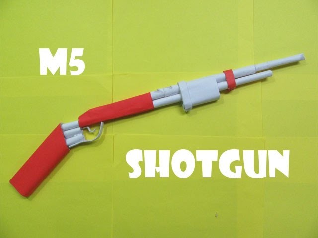 How to Make a Paper M5 Mattle Nickel Shotgun that shoots rubber bands
