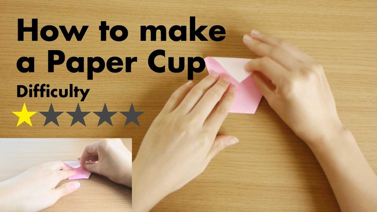 How to make an origami paper cup totorial in multiangle.