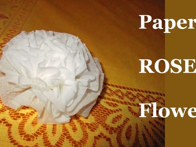 How to Make Child Easy Tissue PAPER ROSE | Flower for Beginners Step by Step