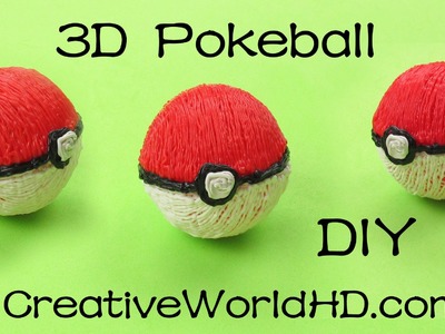 How to Make Pokeball 3D(PoKemon) - 3D Printing Pen Creations. DIY Tutorial