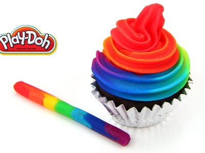 Play Doh Rainbow Frosting Cupcake Super Easy