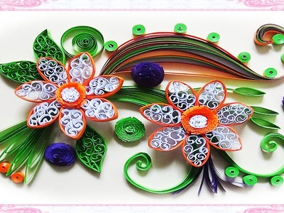 Quilling Made Easy # How to make Beautiful Flower using Paper -Quilling greeting Card