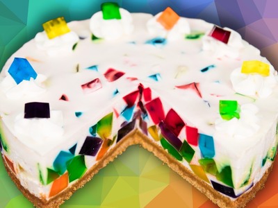 Rainbow Jello Cake from Cookies Cupcakes and Cardio