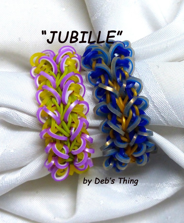 Rainbow Loom Bracelet - Original Design - "JUBILEE" (ref # 4tt)