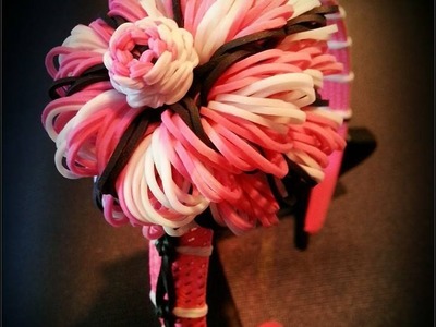 Rainbow loom Loopy loop flower headband