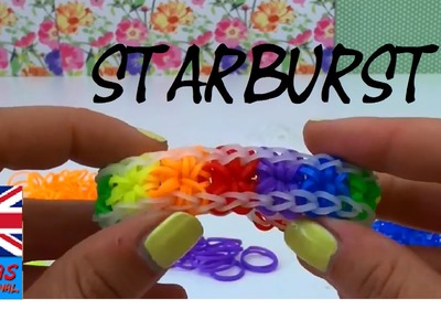 Starburst rainbow loom - DIY rubber bands bracelets Rainbow Starbust Bracelet Tutorial