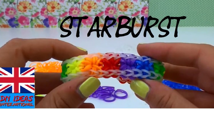 Starburst rainbow loom - DIY rubber bands bracelets Rainbow Starbust Bracelet Tutorial