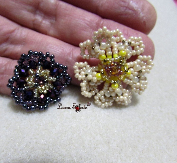 Tutorial di perline e cristalli : modulo fiore Primula