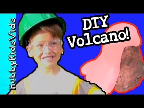 DIY Erupting Volcano With HobbySpider and HobbySue! by HobbyKidsVids