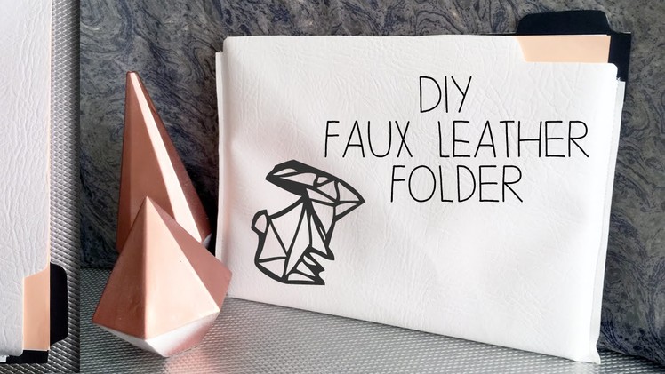DIY Faux Leather Folder and DIY Stickers! Easy Back to School Supply!