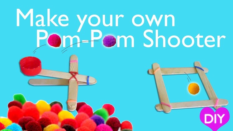 Make a Pom-Pom Catapult Shooter | DIY toys | Kids Craft activity | Tiny Pix