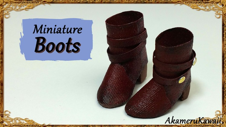 Miniature Doll Boots - Polymer Clay.Fabric Tutorial