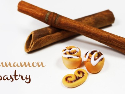 Polymer clay Cinnamon Pastry TUTORIAL - Cinnamon roll,Elephant Ear Cookie