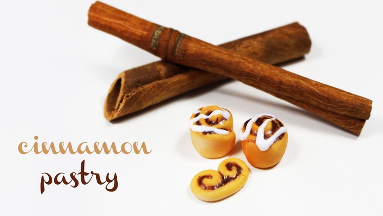 Polymer clay Cinnamon Pastry TUTORIAL - Cinnamon roll,Elephant Ear Cookie