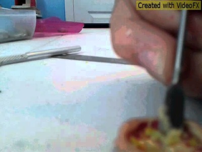 Polymer clay-pizza
