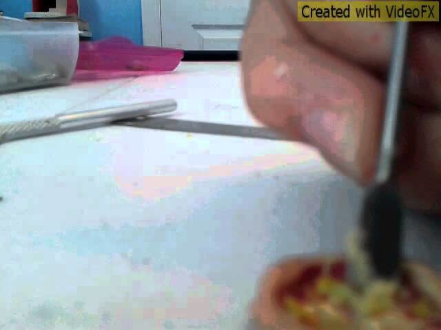 Polymer clay-pizza