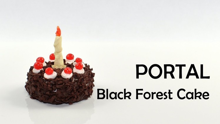 Portal: The Cake is A Lie - Black Forest Cake polymer clay TUTORIAL