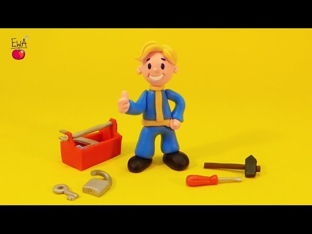 VAULT BOY - polymer clay tutorial by LetsClay WithEwa