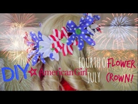 DIY Fourth of July Flower Crown for American Girl Dolls!