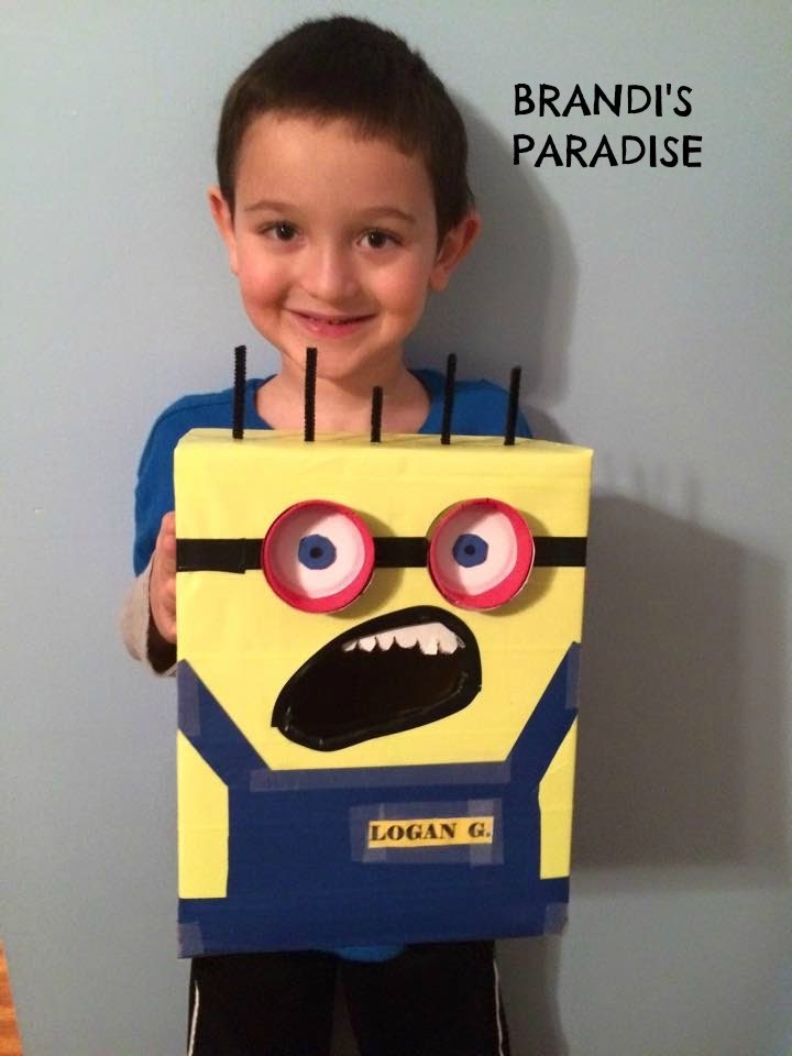 DIY MINION VALENTINE'S BOX