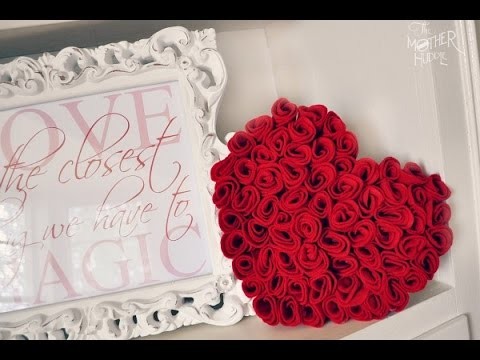DIY -RED ROSE WALL DECORE