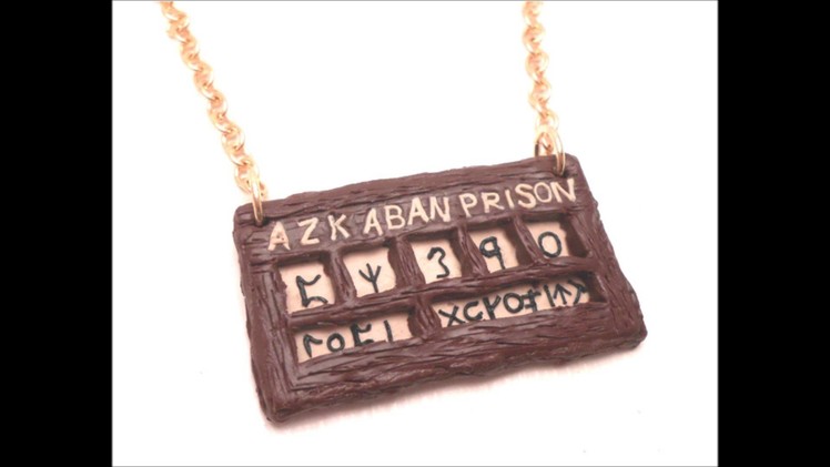 Handmade Azkaban Harry potter Prison Sign,made out polymer clay (all my jewelry is nickel free!)