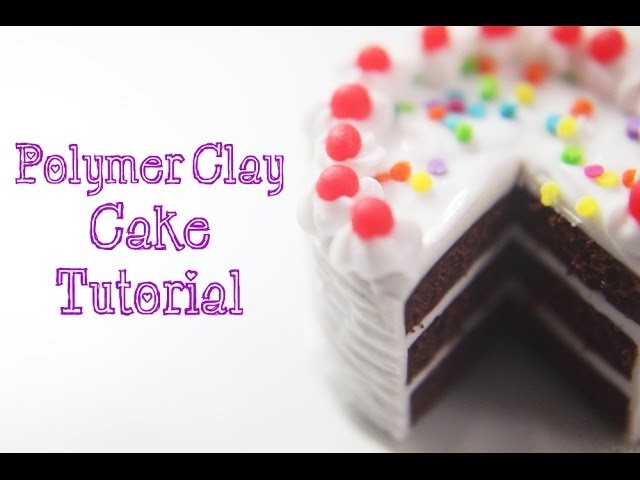Miniature Food Tutorial: Polymer Clay Cake with Rainbow Sprinkles