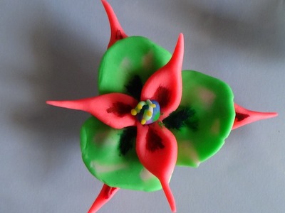 Polymer Clay Flower : How To Make Polymer Clay flower Step by Step for beginners