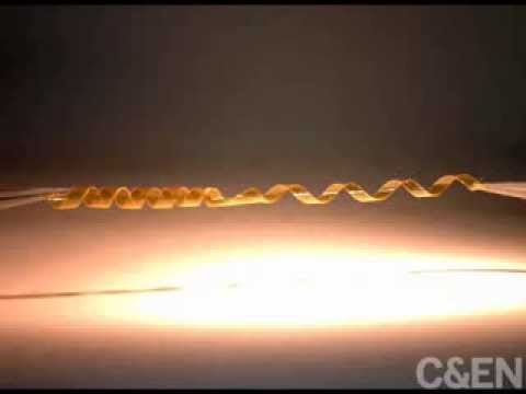 Polymer Springs Coil Like A Cucumber Plant with UV Light