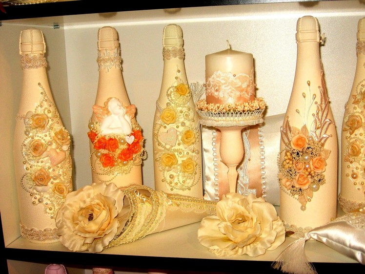 Champagne bottle decorations for weddings. Many weddings ideas
