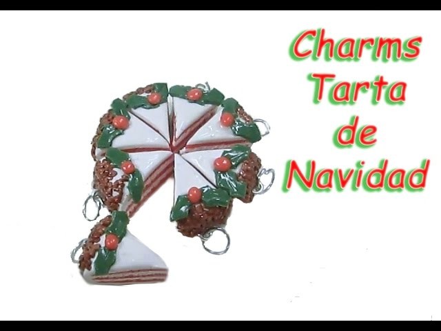 Charms tarta navideña tutorial. Polymer Clay Tutorial