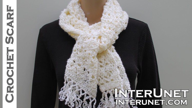 How to crochet a scarf - lace scarf crochet pattern
