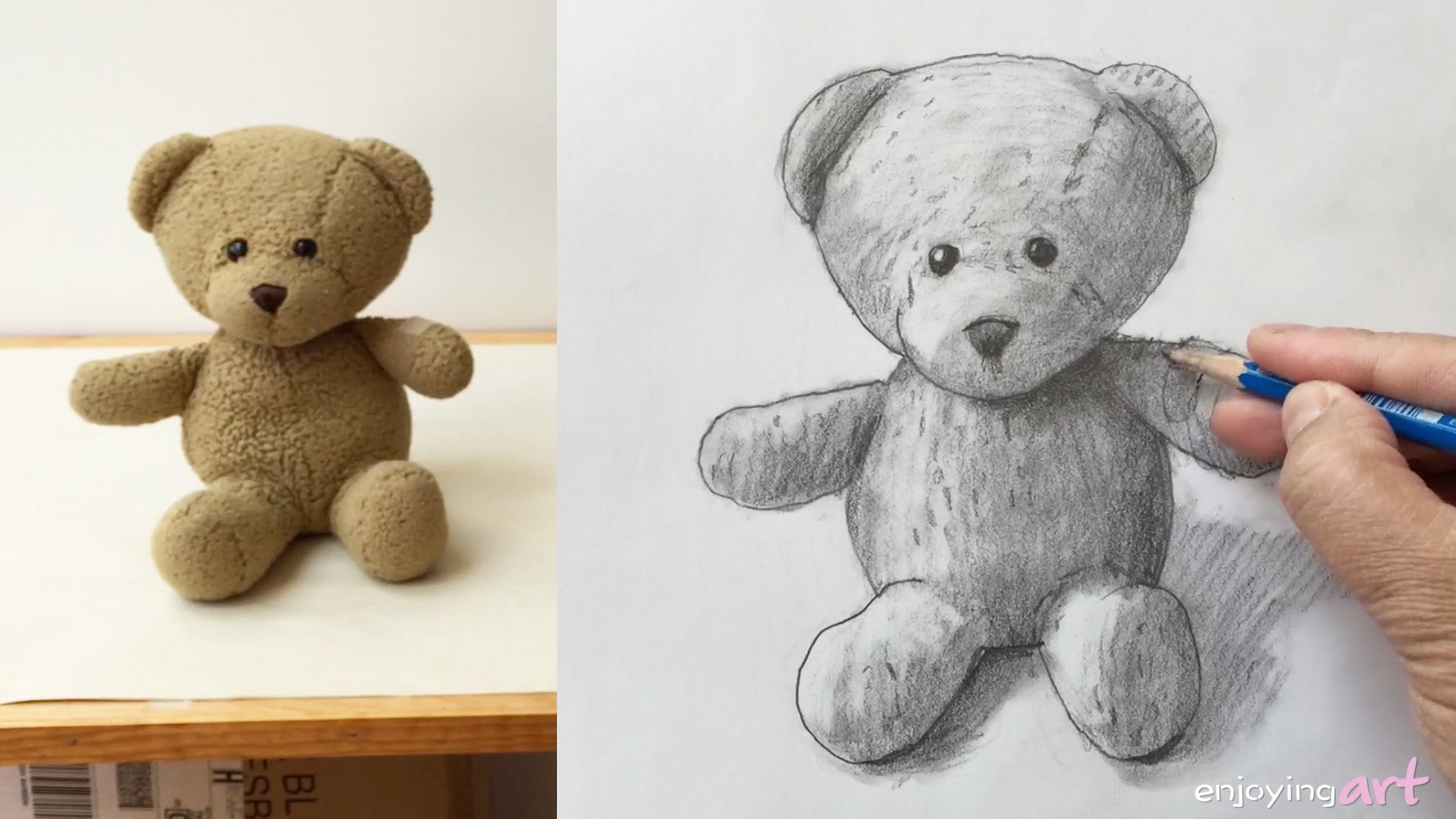 How to draw a teddy bear.