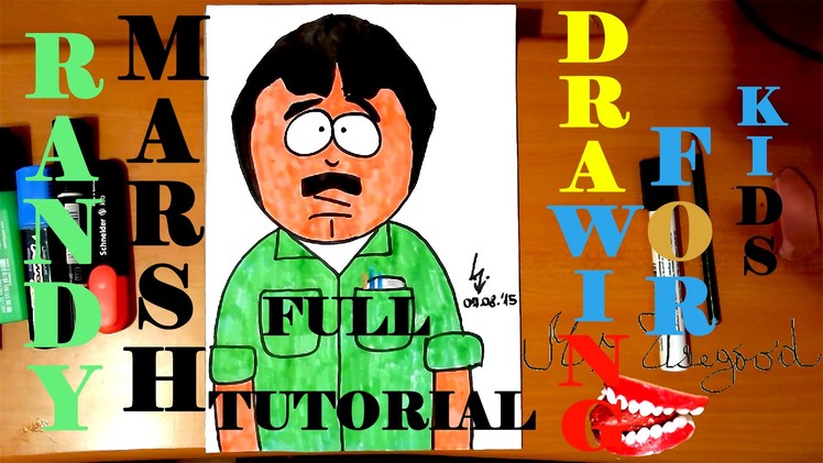 How to draw RANDY MARSH from SOUTH PARK characters Step by Step Easy,draw easy stuff, FULL