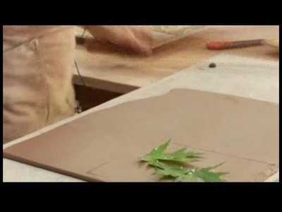 How to Make a Clay Planter : Making Leaf Clay Impressions