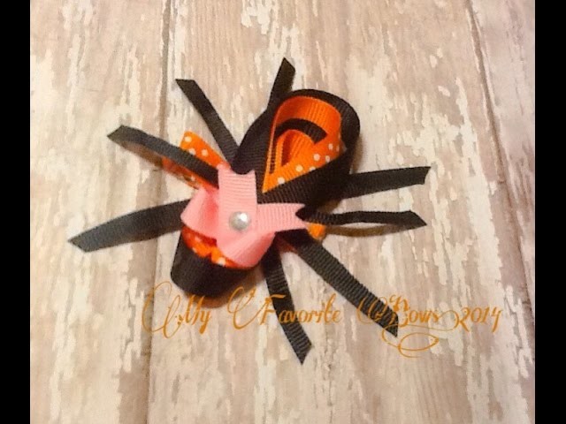 How to make a cute & simple spider hair clip (ribbon sculpt