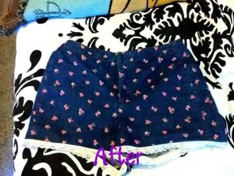 How to make cute lace shorts (Quick Video)