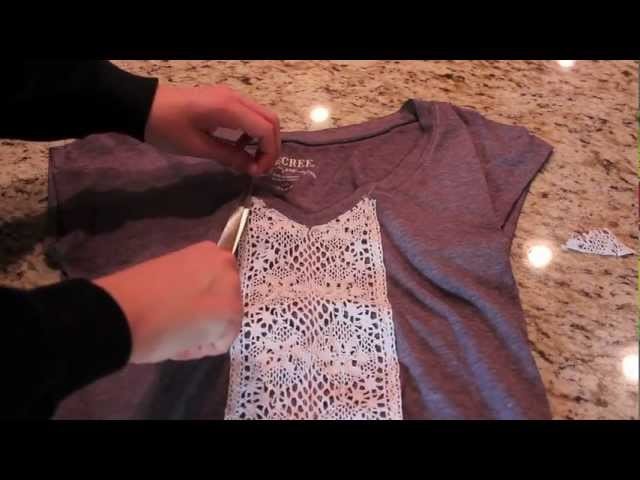 Lace Embellished T Shirt Tutorial