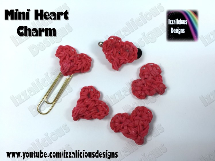 Rainbow Loom Mini Heart Charm (Valentine) - 32 bands required