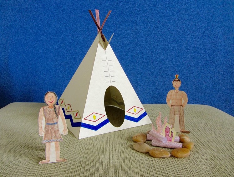 3D Paper Tipi.Teepee Craft Project