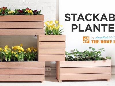 A Vertical Garden Made from DIY Stackable Planters