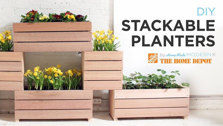 A Vertical Garden Made from DIY Stackable Planters
