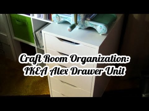 Craft Room Organization: IKEA Alex Five Drawer Unit