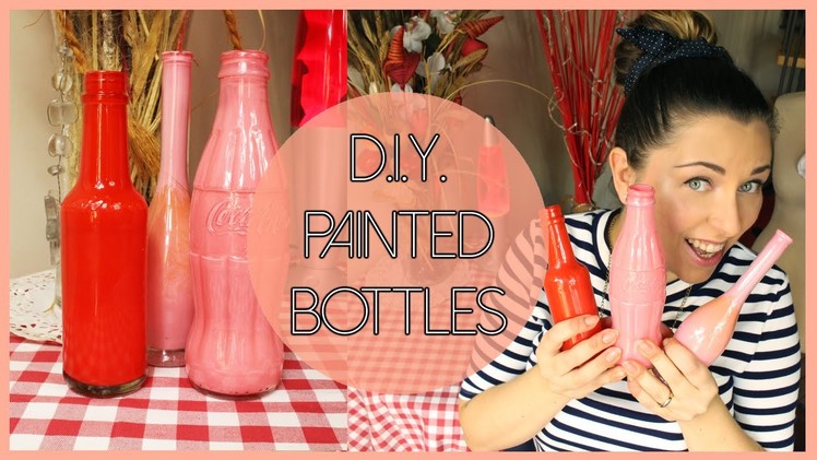 D.I.Y. painted glass bottles - Bottiglie dipinte fai da te