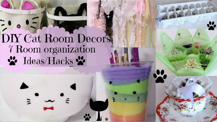 DIY Cat Room Decors and 7 Room organization Ideas.Hacks