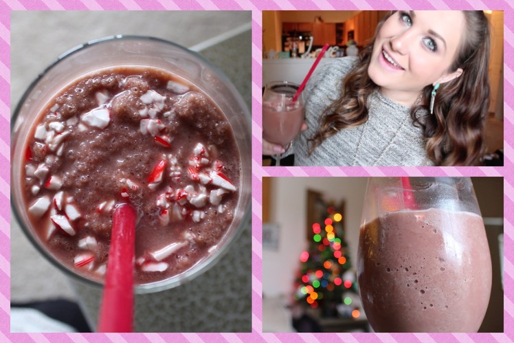 DIY Chocolate Peppermint Protein Shake Recipe! #CraftyChristmas Video 7