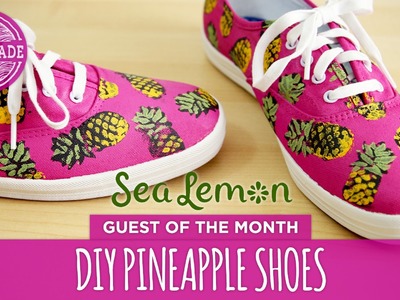 DIY Pineapple Shoes by Sea Lemon - White Shoes Challenge Week - HGTV Handmade