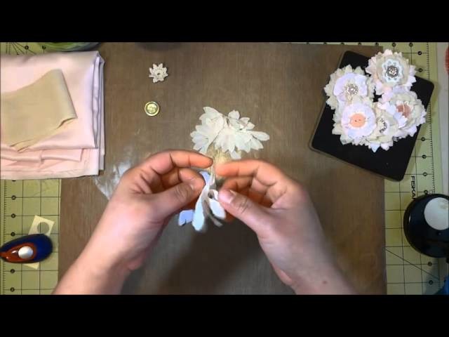 DIY Shabby Chic Flower using Tim Holtz die cut