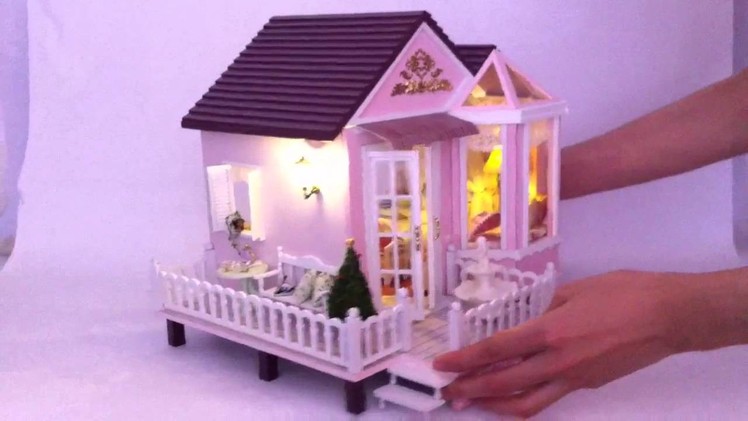 DIY Wooden Dollhouse of Sweet Home, at www.LAminiWorld.com