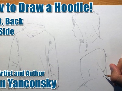How to Draw a Hoodie: Back and Side View!